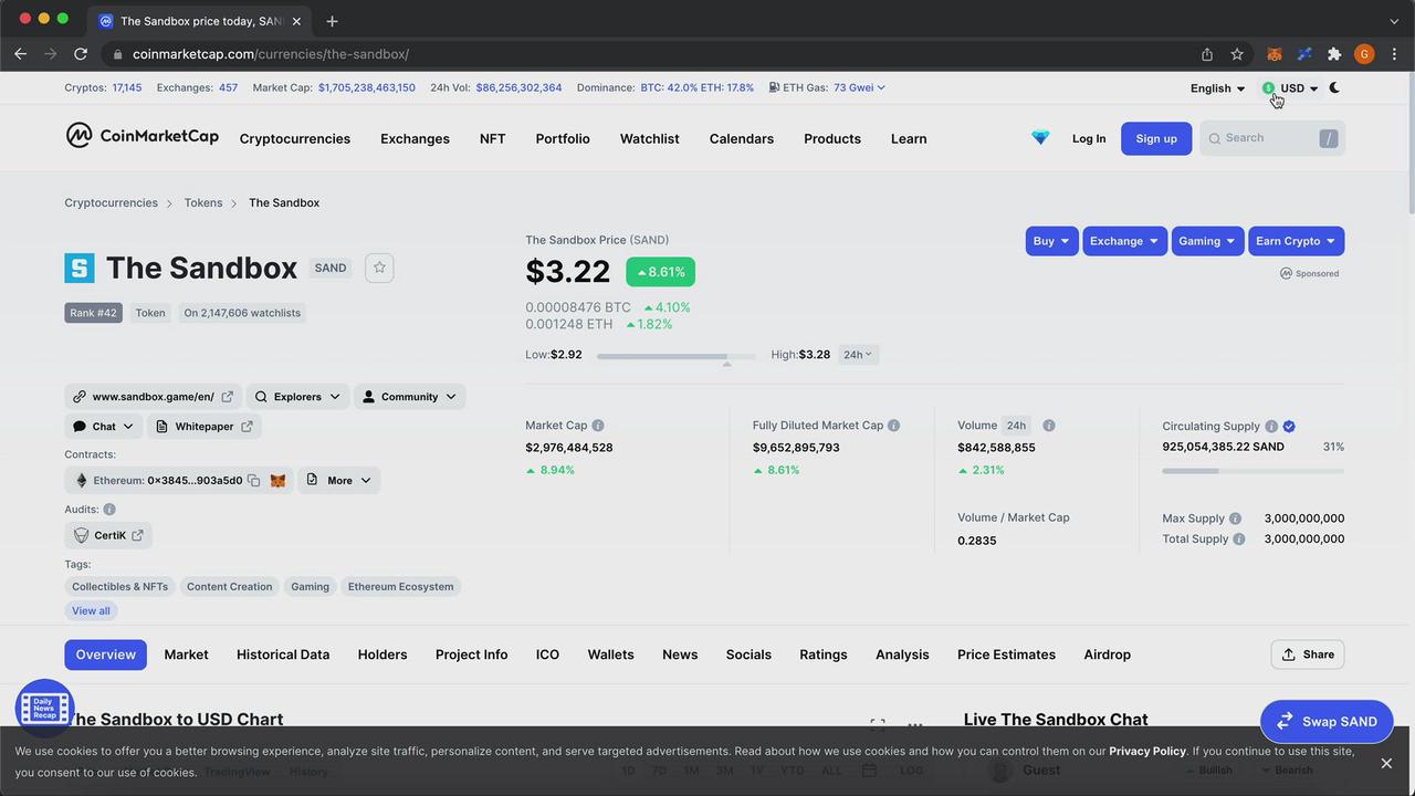 'Video thumbnail for How To Add SAND To Your Metamask Wallet'