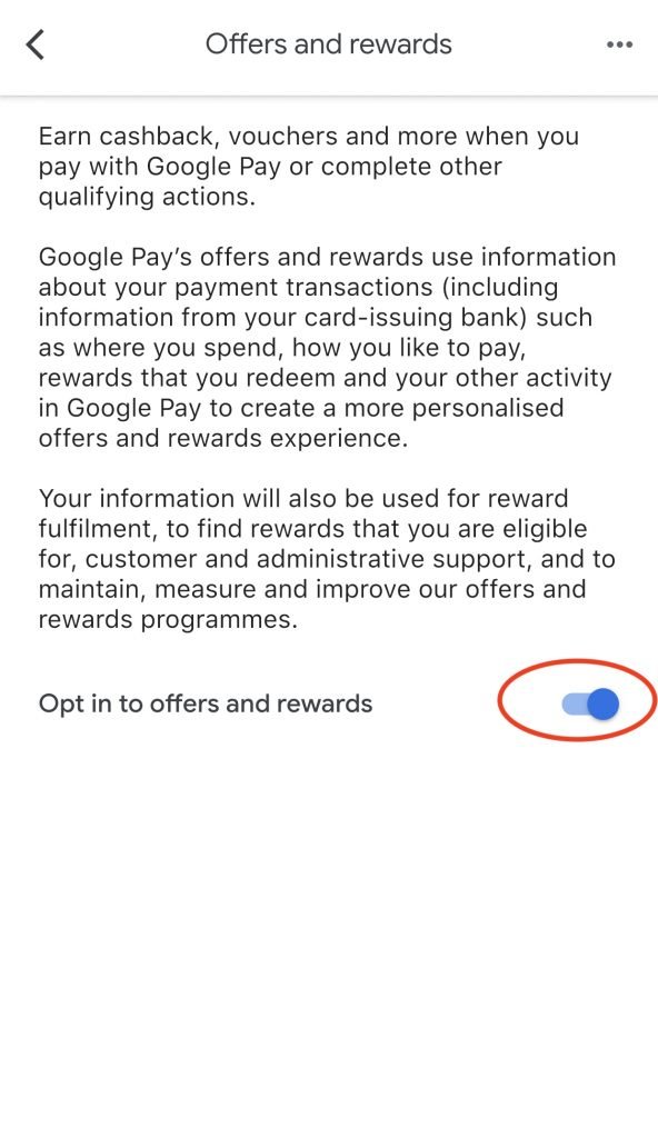 Google Pay OptIn3