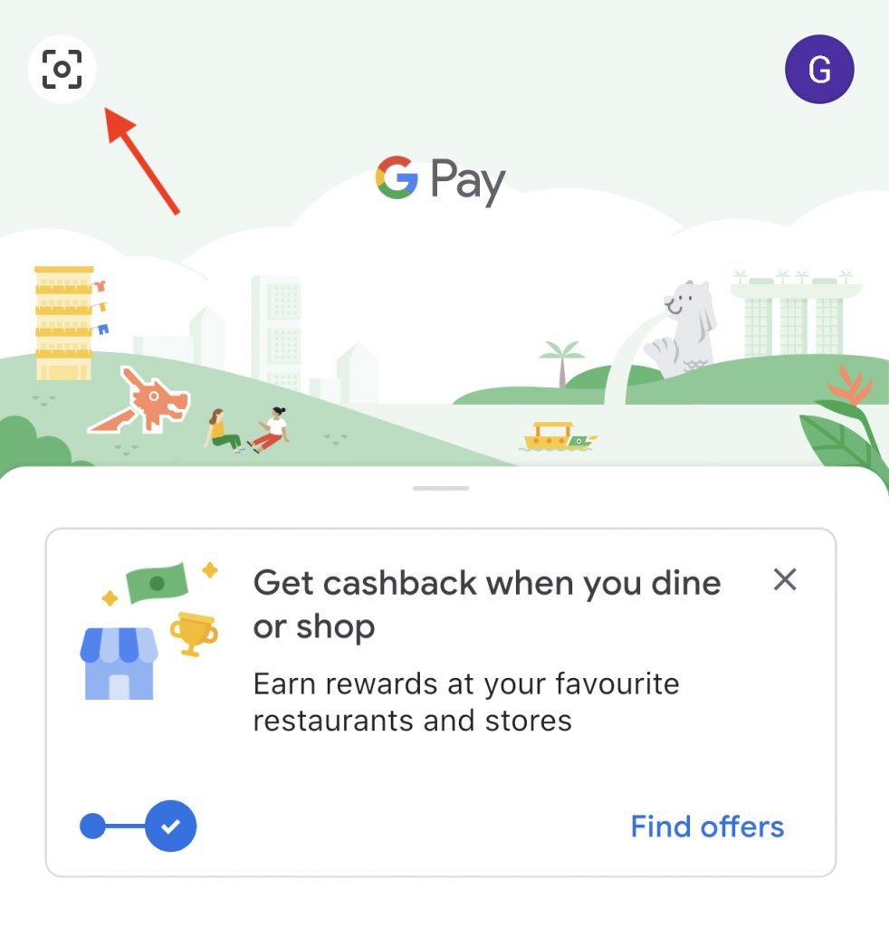Google Pay Scan SGQR PayNow Spot