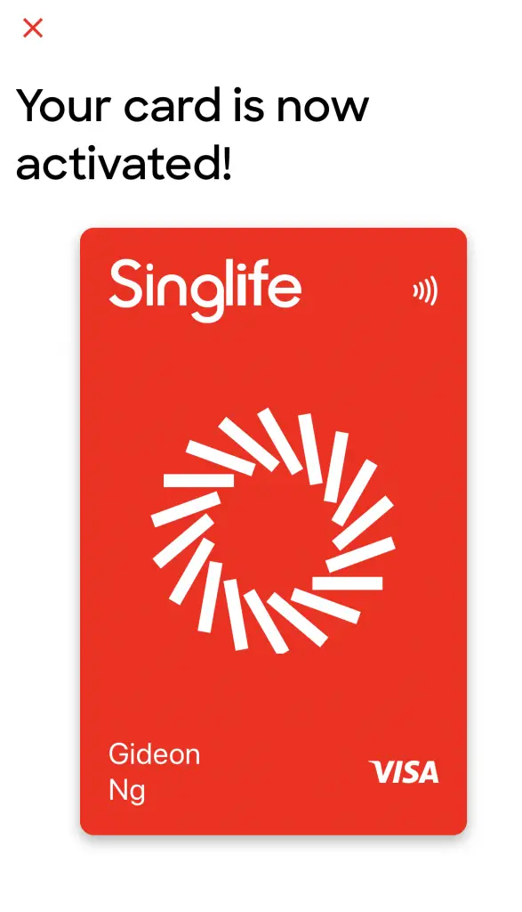 SingLife Debit Card Activate3