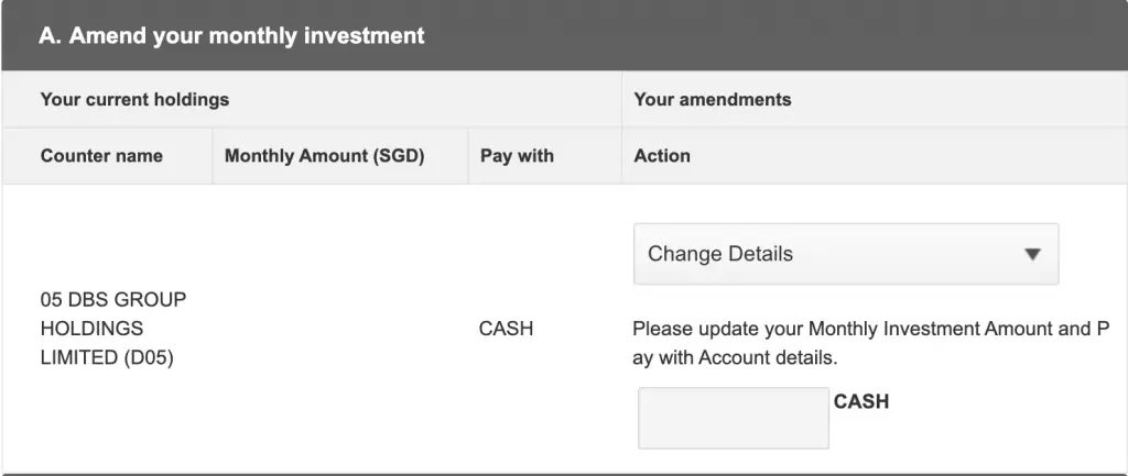 OCBC BCIP Amend Monthly Investment