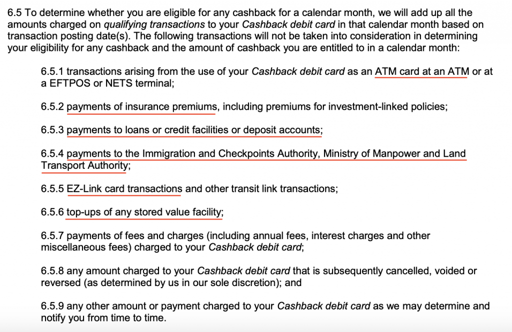 Standard Chartered JumpStart Cashback Not Eligible