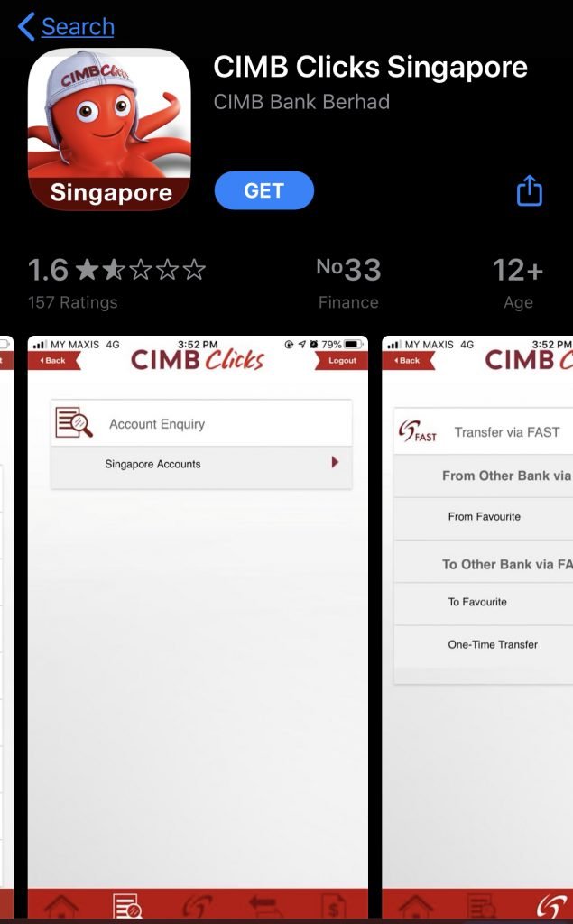 CIMB Clicks Mobile App