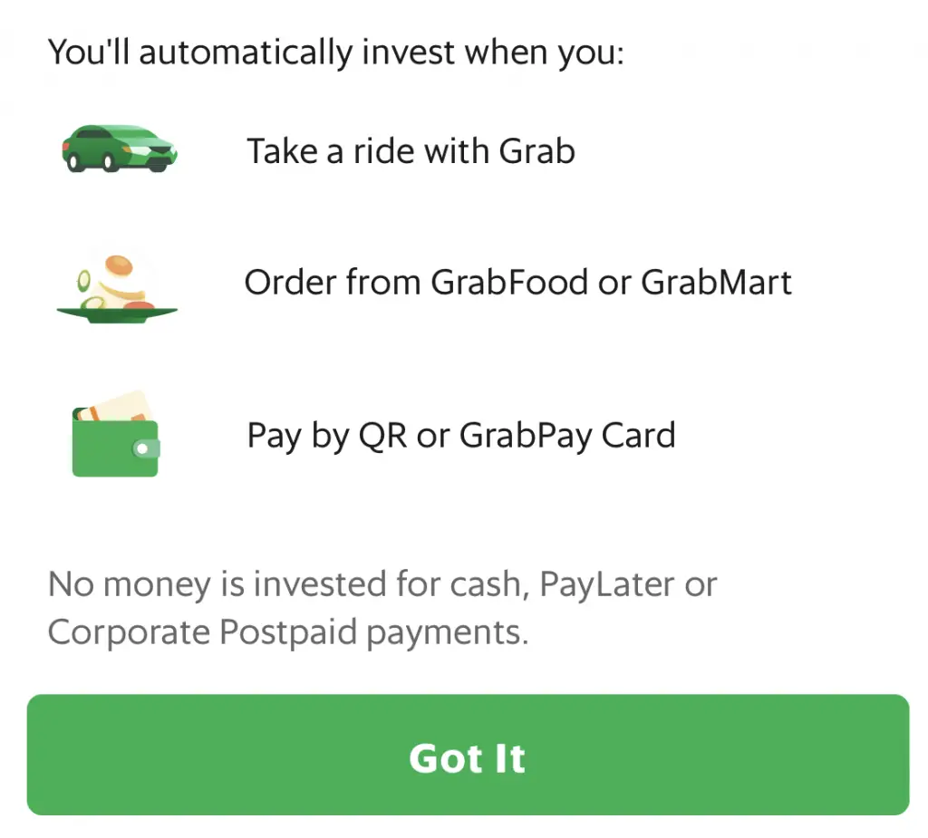 Grab AutoInvest Eligible Transactions