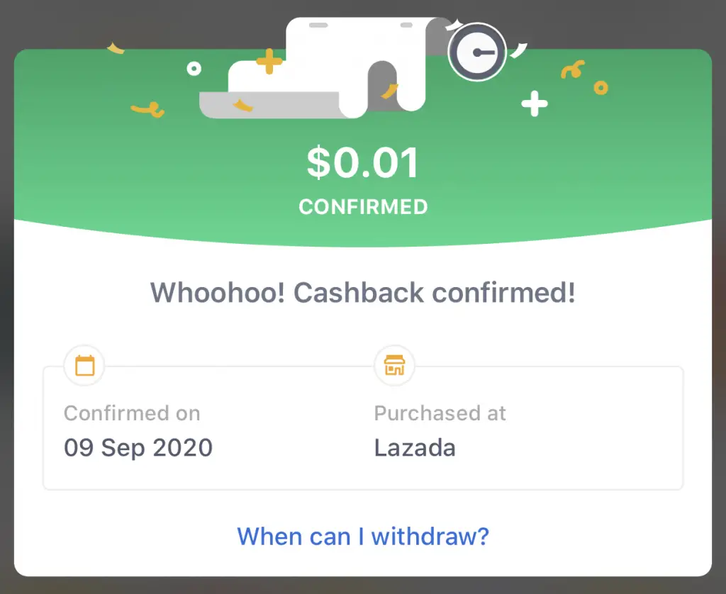 ShopBack Redeemable Cashback