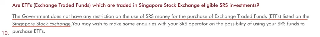 Use SRS To Invest In ETFs on SGX