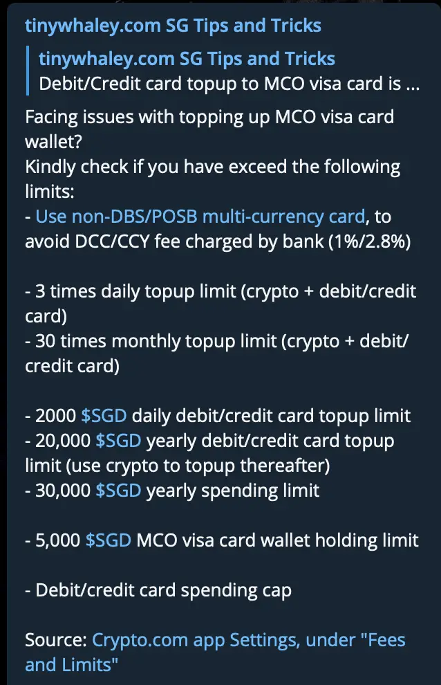 MCO Multi Currency Card To Top Up