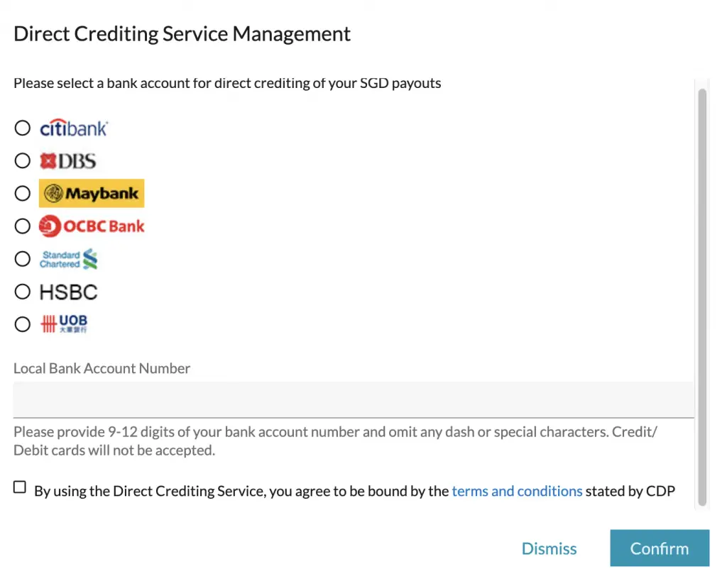 CDP Select Bank Account