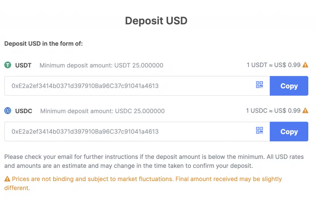 Coinhako Deposit USD