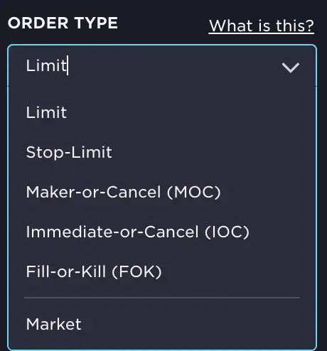 Gemini Active Trader Order Type