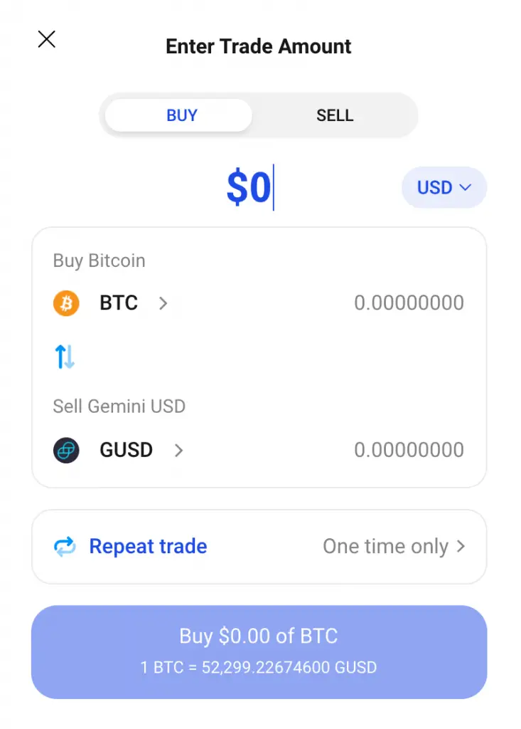 BlockFi Trade GUSD To Other Crypto