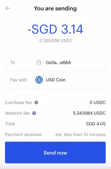 coinbase withdraw fee