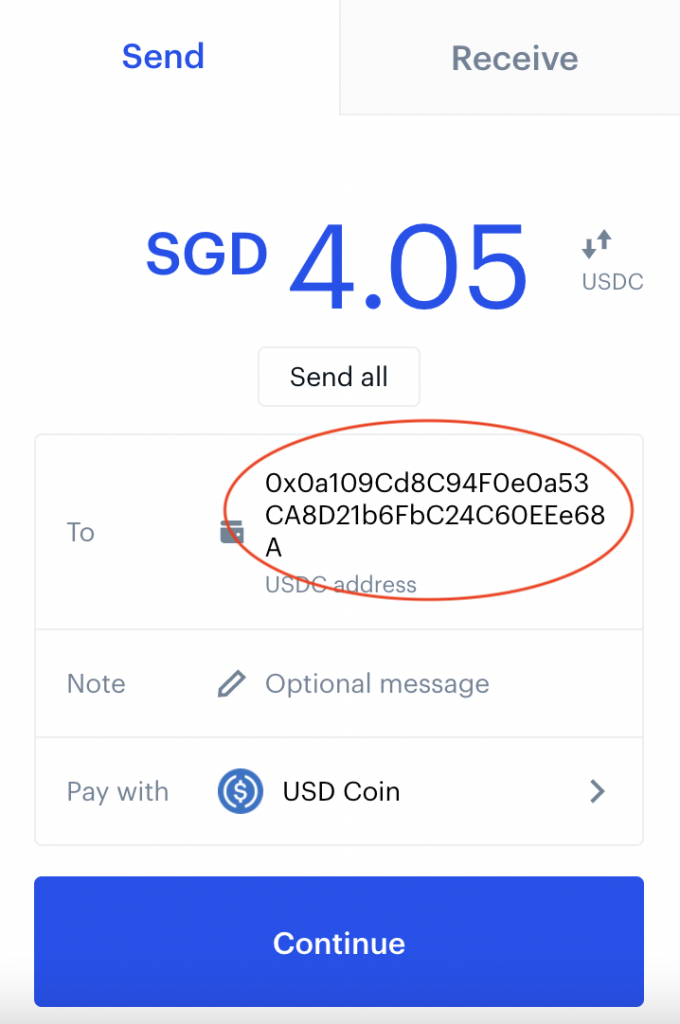 Coinbase Send Wallet Address