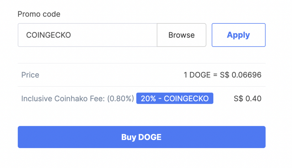 Coinhacko DOGE Coingecko Promo Code