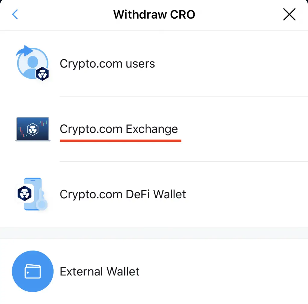 crypto.com connect app to exchange