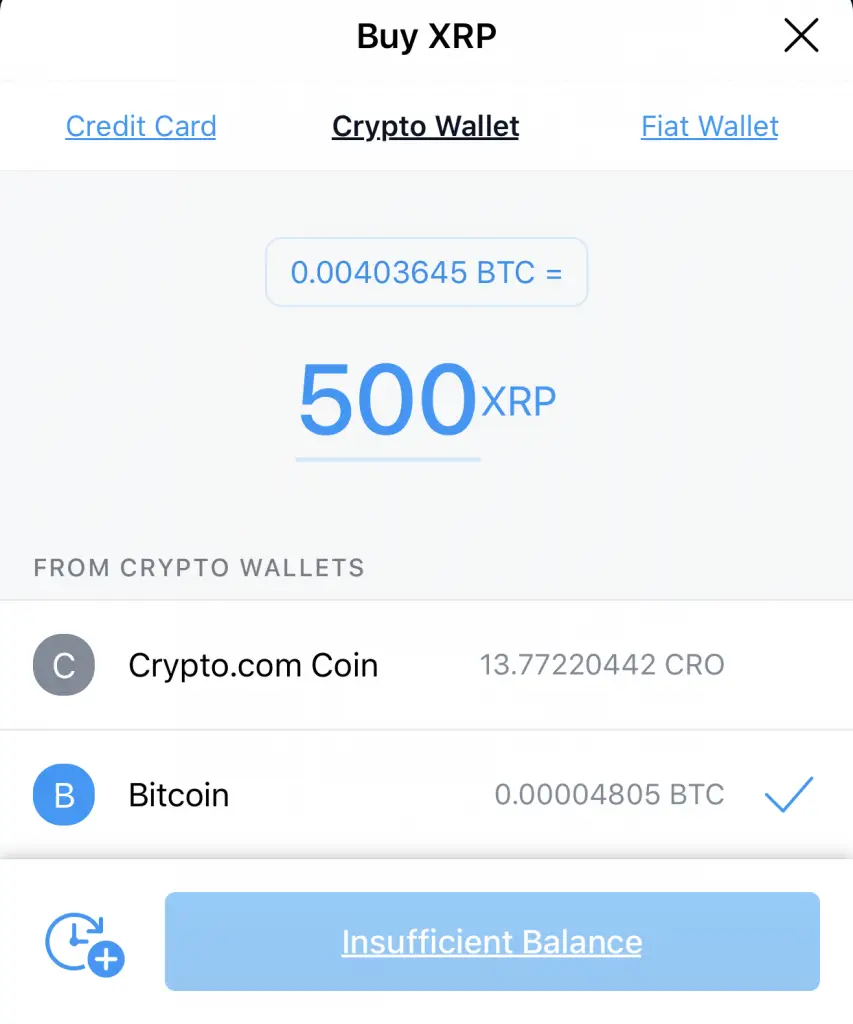 Crypto.com Buy XRP Crypto Wallet