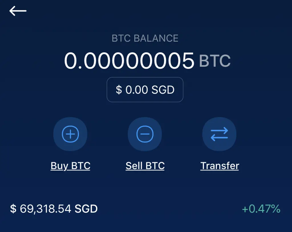 Crypto.com Spot Rate SGD to BTC 1