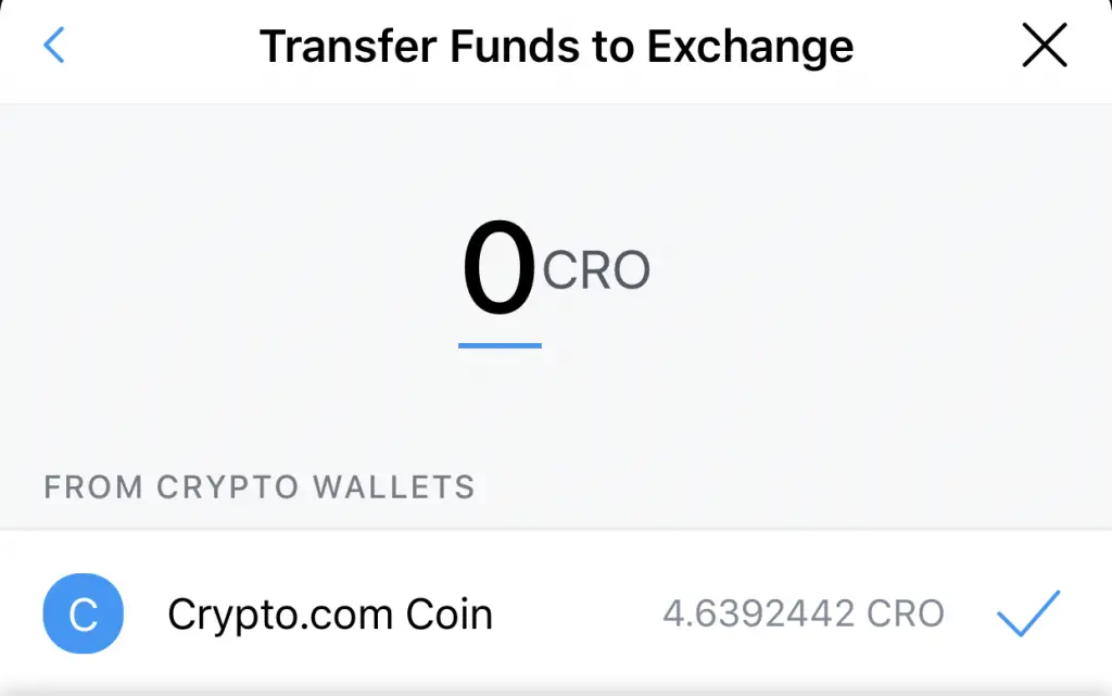 Crypto.com Transfer Funds To Exchange