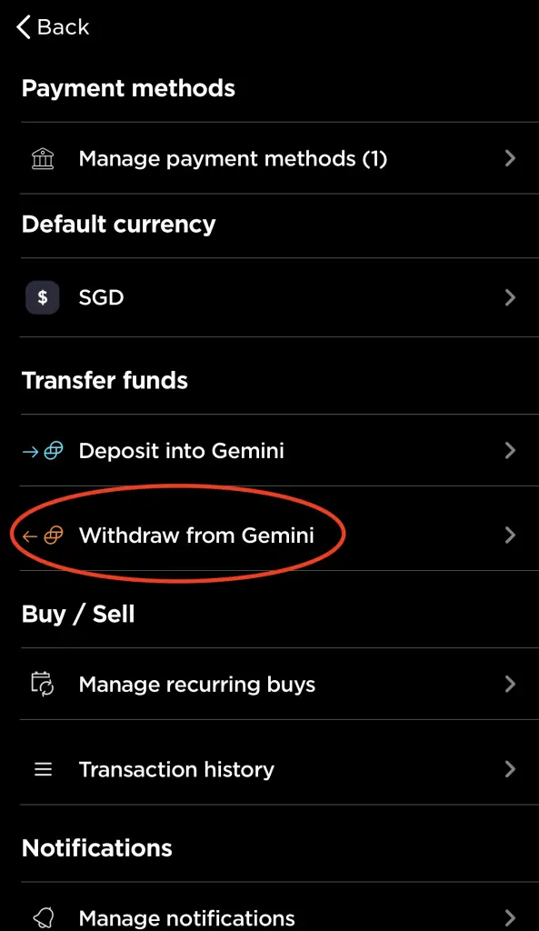 Gemini Withdraw From Gemini
