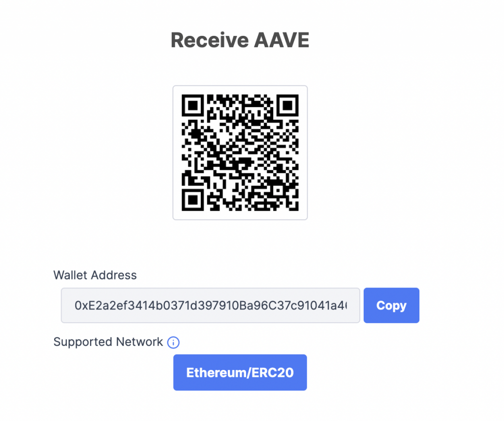 Coinhako AAVE Receive Address