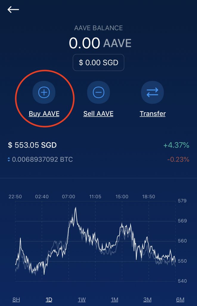 Crypto.com App Buy AAVE