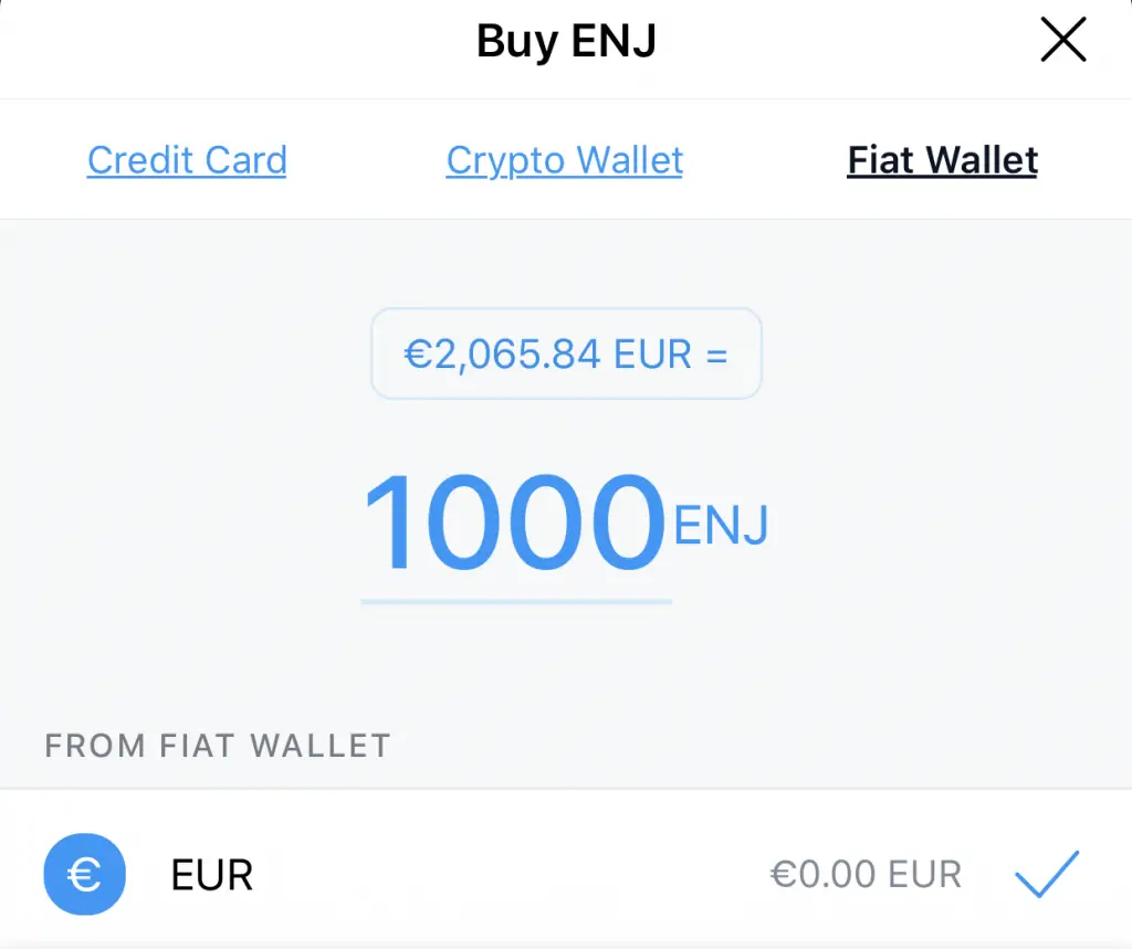 Crypto.com App Buy ENJ Fiat Wallet