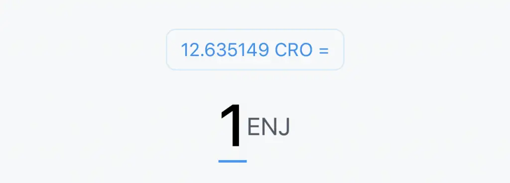 Crypto.com App CRO ENJ Rate