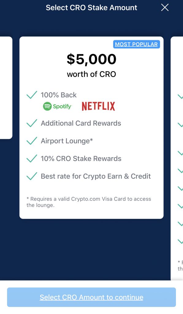 Crypto.com App Stake CRO
