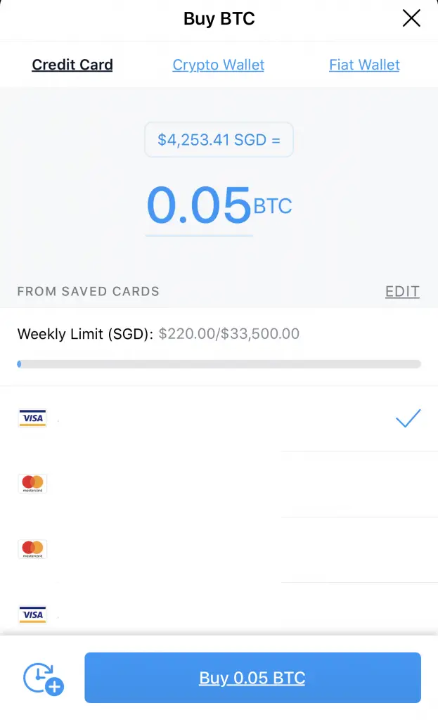 Crypto.com Buy BTC From Credit Card