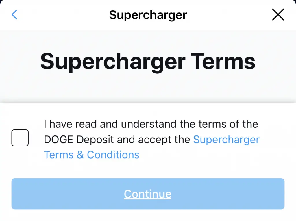 Crypto.com Supercharger Accept Terms and Conditions
