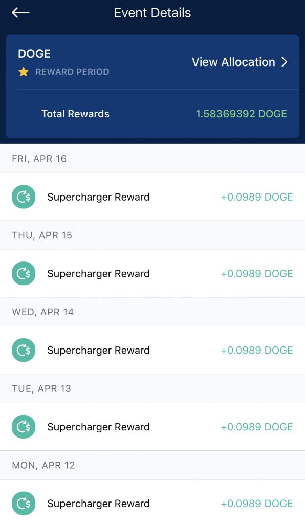 Crypto.com Supercharger DOGE Rewards