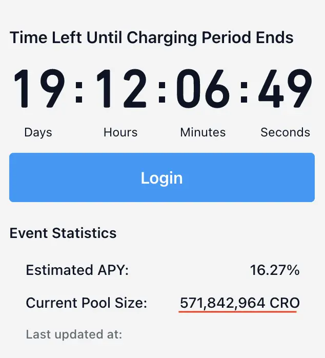 Crypto.com Supercharger Pool Size