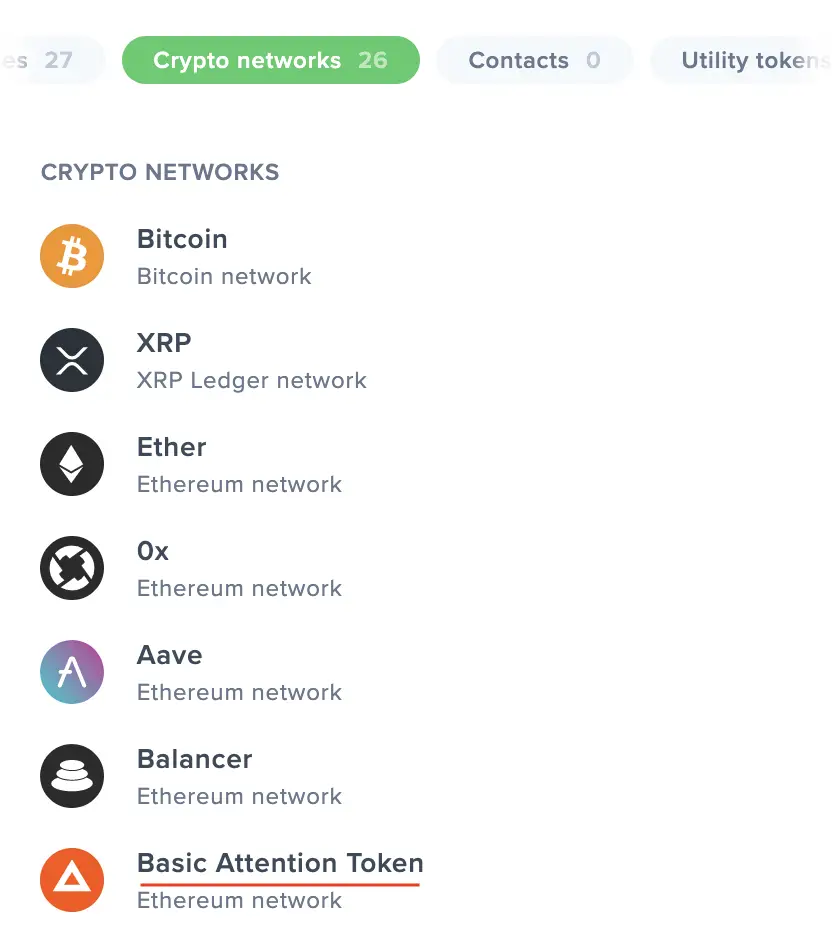 Uphold Select Crypto Network