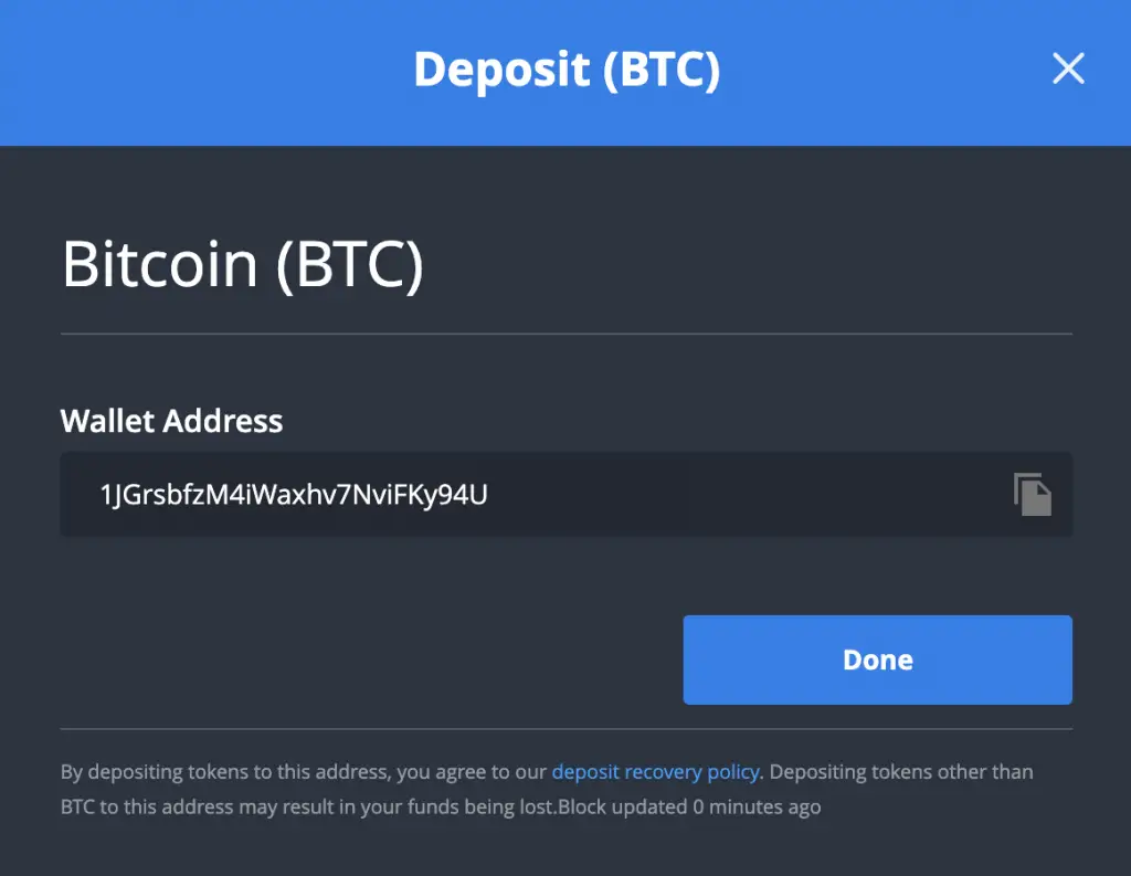 Bittrex Deposit Crypto