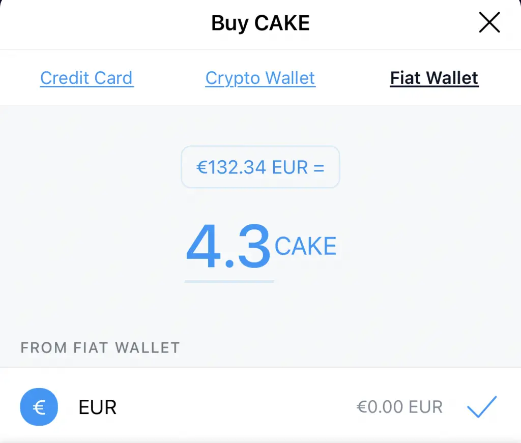 Crypto.com App Buy CAKE Fiat Wallet
