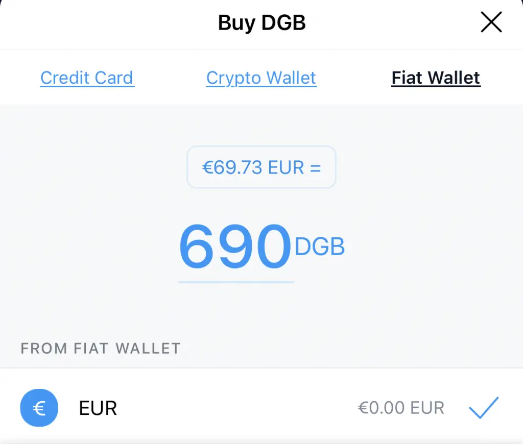 Crypto.com App Buy DGB Fiat Wallet