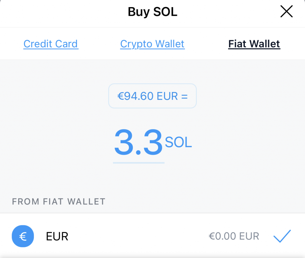 Crypto.com App Buy SOL Fiat Wallet