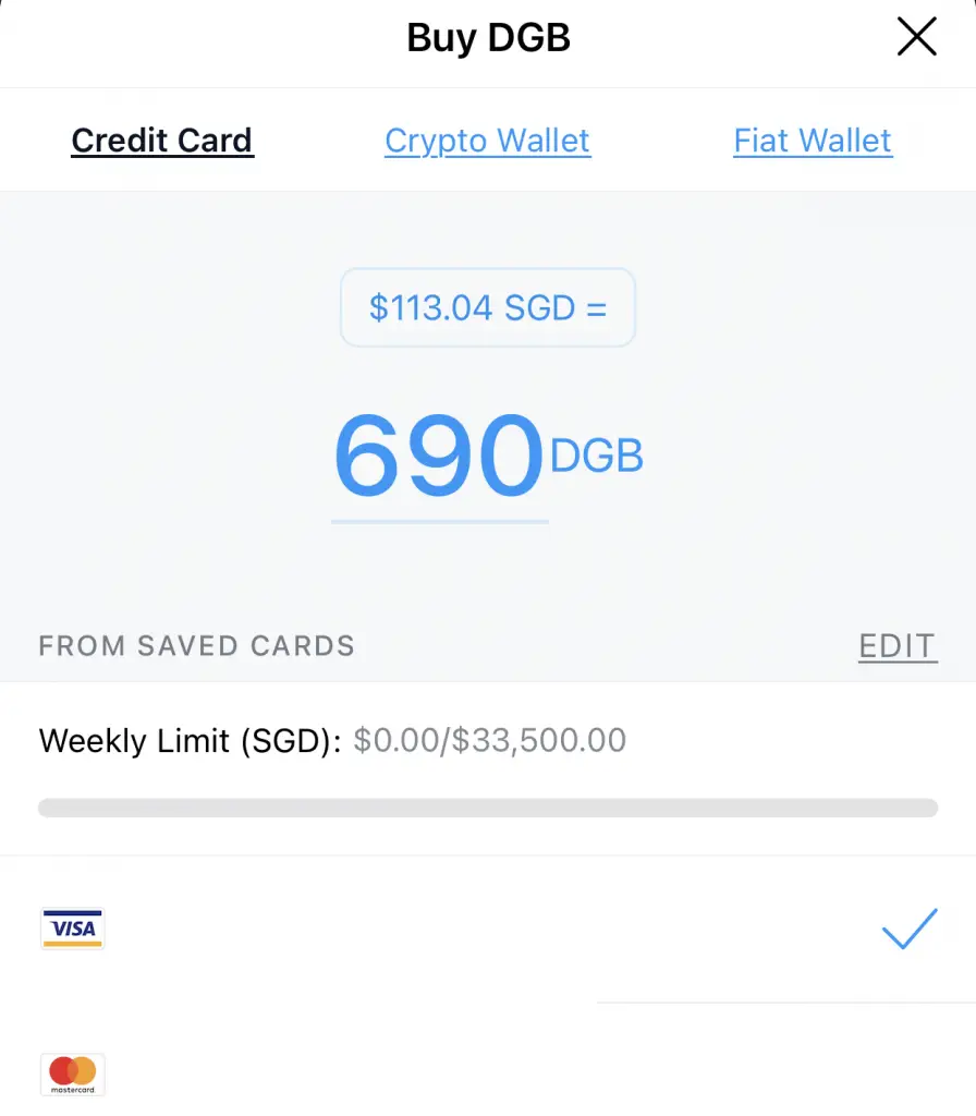Crypto.com Buy DGB Credit Card