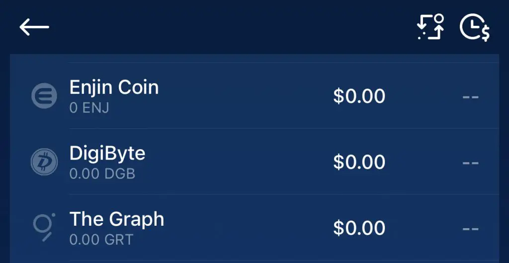 Crypto.com Find DGB In App