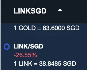 Zipmex LINK SGD Trading Pair