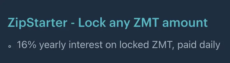 Zipmex ZipLock ZMT Rate