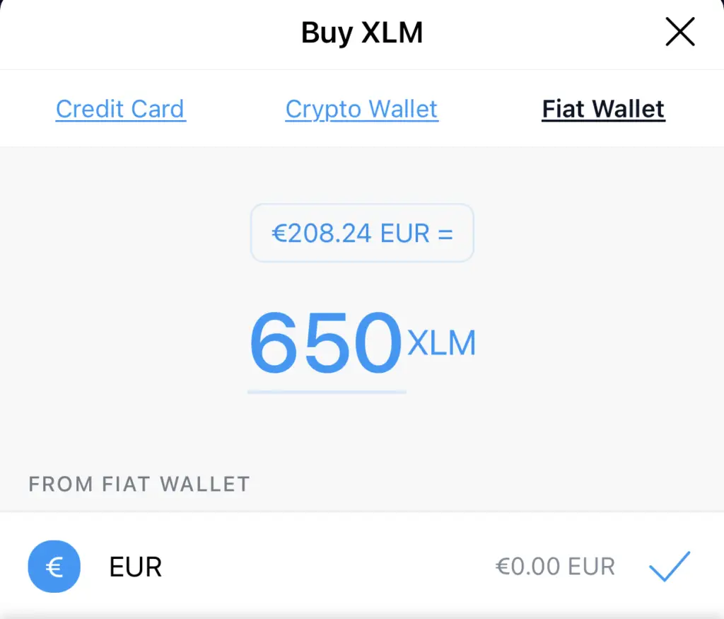 Crypto.com App Buy XLM Fiat Wallet 1