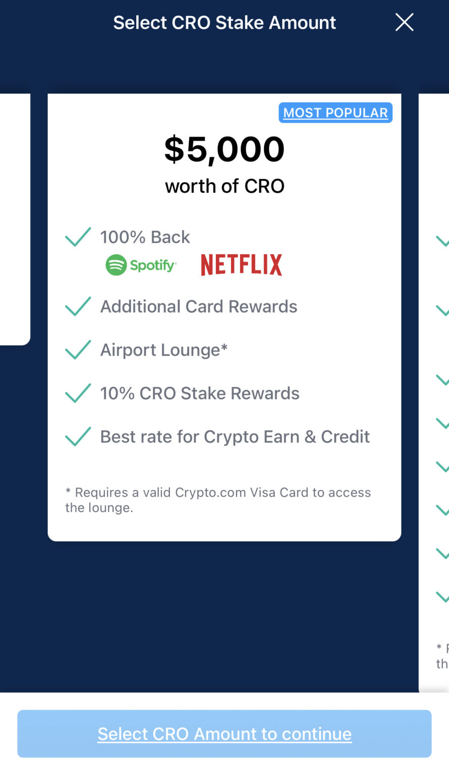 crypto.com card spotify reimbursement