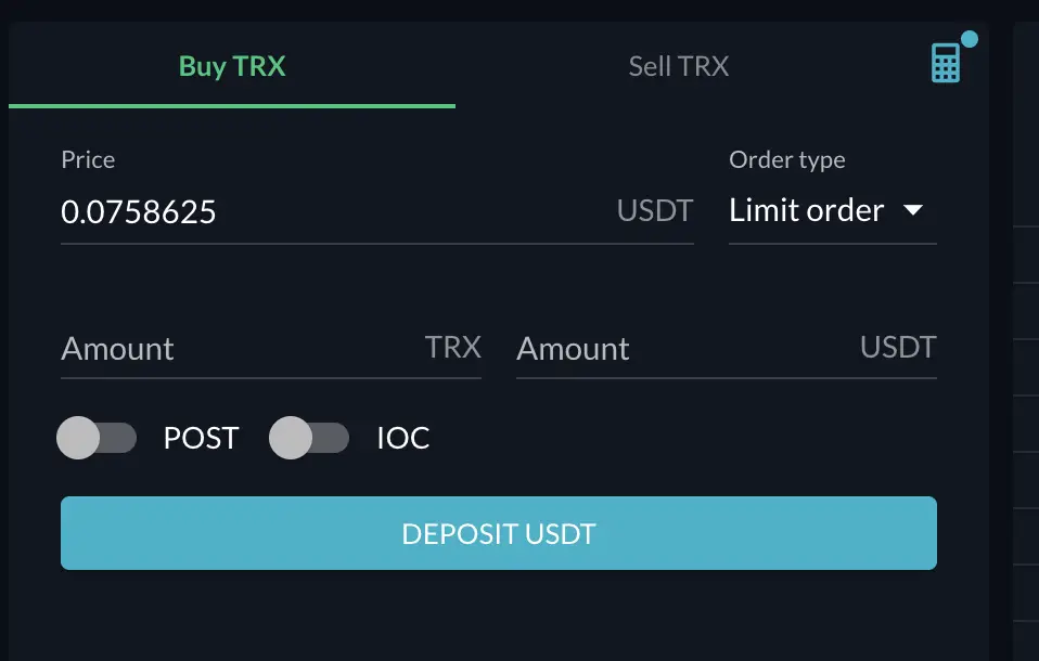 FTX Buy TRX From USDT