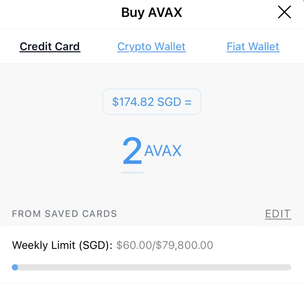 Crypto.com AVAX Credit Card