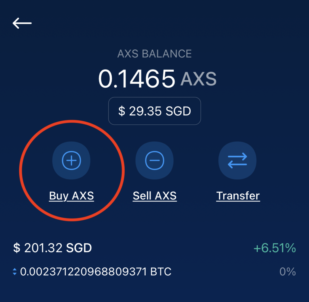 Crypto.com AXS bUY