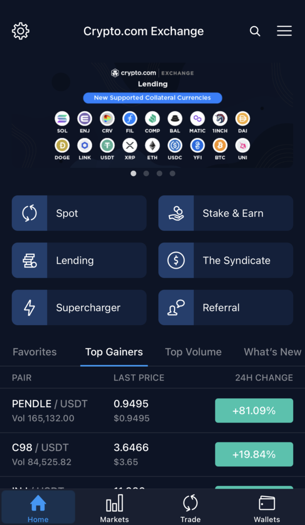 Crypto.com Exchange App