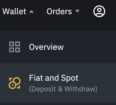 Binance Wallet Fiat Spot