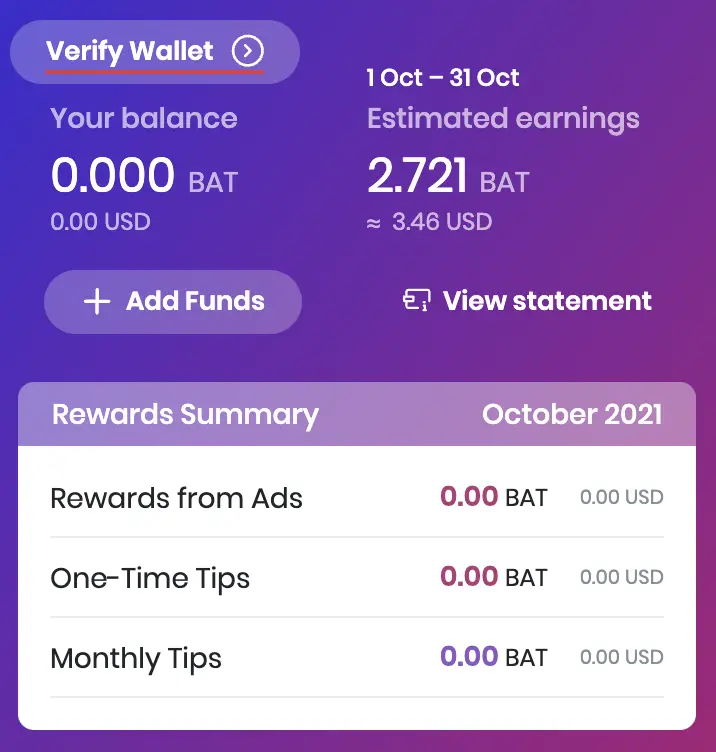Brave Verify Wallet 1