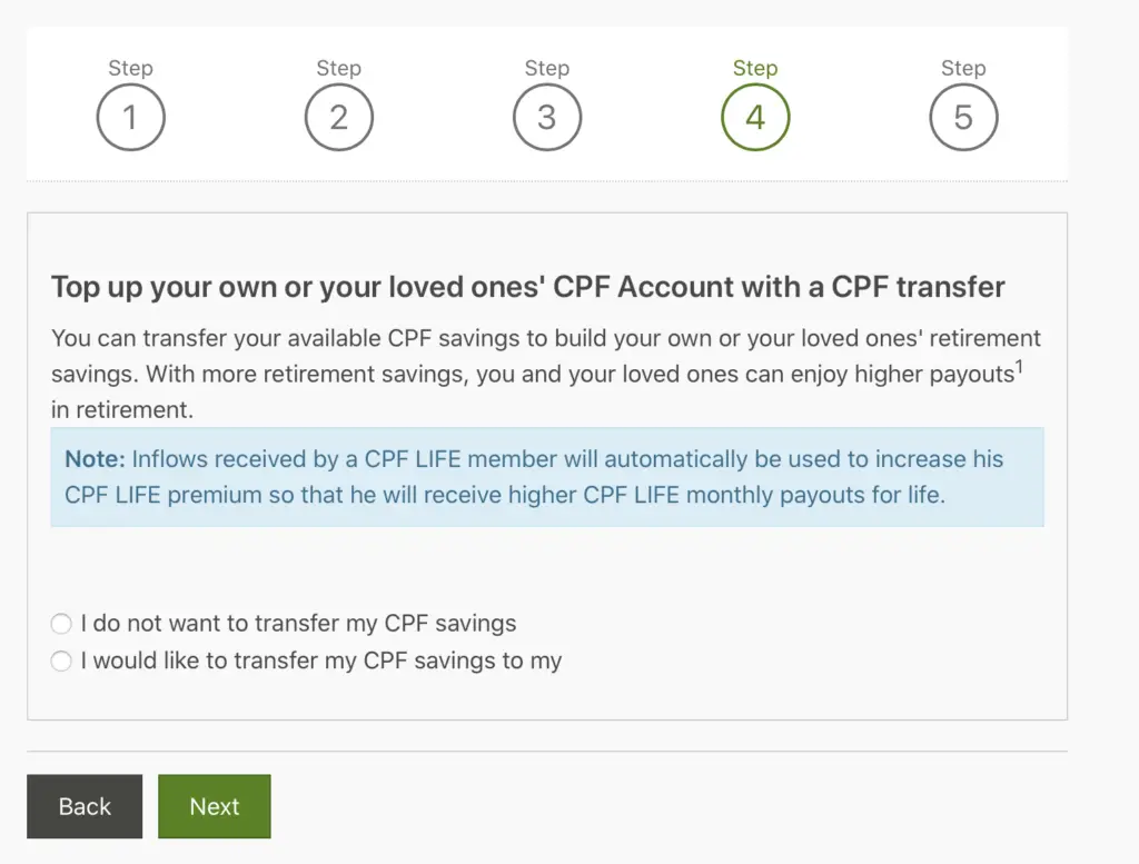 CPF Withdrawal Transfer Funds To Loved One